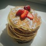 Фотография рецепта Оладьи поамерикански с клубникой и бананами автор Аня Эйфель
