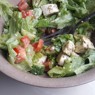 Фотография рецепта Овощной салат с моцареллой кунжутом и пикатной заправкой автор Natali Ya