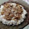 Фотография рецепта Овсяная каша с томленым яблоком и орешками автор ЮЛИЯ ТИМОФЕЕВА