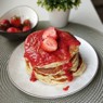 Фотография рецепта Панкейки с клубничным соусом автор Валентина