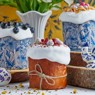 Фотография рецепта Пасхальный кулич с голубикой автор Еда