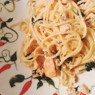 Фотография рецепта Паста с консервированным лососем в сливках автор Nadya Vorontsova