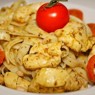Фотография рецепта Паста с курицей соусом песто и кедровыми орешками автор Анна Потапова