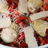 Фотография рецепта Поджаренные томаты с артишоками и хрустящим пармезаном автор Саша Давыденко