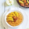 Фотография рецепта Пряная каша с карамелизованным яблоком и грецким орехом автор Еда