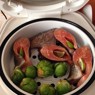 Фотография рецепта Радужная форель и брюссельская капуста на пару автор Анастасия Старикова