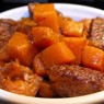Фотография рецепта Рагу из говядины с тыквой и пивом автор Ольга Павлова