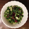 Фотография рецепта Салат из рукколы огурцов и фасоли автор Юлия