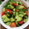 Фотография рецепта Салат из свежих помидоров и огурцов автор ТАТЬЯНА ПЕТРУХИНА