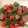 Фотография рецепта Салат Израильский с говяжьей печенью и рукколой автор Лиза Воронина