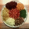 Фотография рецепта Салат Калейдоскоп с мясом и зернами граната автор НАТАЛИЯ ТАЛИПОВА