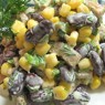 Фотография рецепта Салат с фасолью кукурузой и сухариками автор Сергей