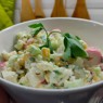Фотография рецепта Салат с крабовыми палочками рисом и кукурузой автор Ална Казавчинская