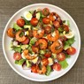 Фотография рецепта Салат с креветками тыквенными семечками и фисташками автор Алиса