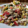 Фотография рецепта Салат с курицей кукурузой и болгарским перцем автор ЮЛИЯ ТИМОФЕЕВА