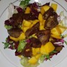 Фотография рецепта Салат с манго и куриной печенью автор Елена Тумалевич