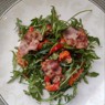 Фотография рецепта Салат с руколой беконом болгарским перцем и киноа автор Валентина