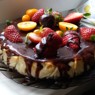 Фотография рецепта Шоколадный чизкейк в глазури с фруктами автор Элеонора Лебедева