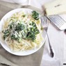 Фотография рецепта Сливочнолимонные феттучини с горохом и брокколи автор Наталия Хижняк