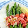 Фотография рецепта Спаржа со свежим соусом из помидор и зеленого лука автор Masha Potashova