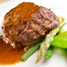 Фотография рецепта Стейк из говядины со спаржей и стручковой фасолью автор Дмитрий Решетников