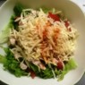 Фотография рецепта Свежий зеленый салат с курицей овощами и сыром автор ТАТЬЯНА ПЕТРУХИНА