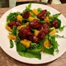 Фотография рецепта Теплый салат из куриной печени с апельсином автор Alina Ivanova