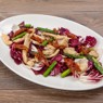 Фотография рецепта Теплый салат с курицей спаржей и радиккьо автор ШЕФМАРКЕТ