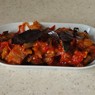 Фотография рецепта Тушеные баклажаны с помидорами и свежим базиликом автор Валентина