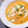 Фотография рецепта Тыквенный суп с базиликом автор Александр Мичигаров