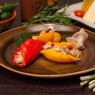 Фотография рецепта Запеченный болгарский перец с орехами и гранатом автор Еда