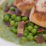 Фотография рецепта Зеленый горошек с панчеттой и лукомшалотом автор Masha Potashova