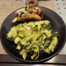 Фотография рецепта Жареная курица со спагетти из цукини автор Кулинар 435385