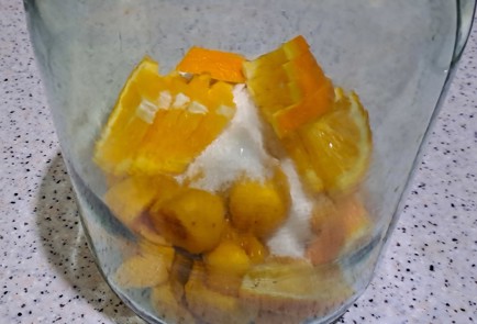 Фото шага рецепта Абрикосовый компот Мохито на зиму 186590 шаг 8