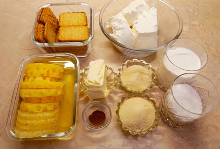 Фото шага рецепта Ананасовый чизкейк без выпечки 188329 шаг 1  