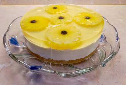 Фото шага рецепта Ананасовый чизкейк без выпечки 188329 шаг 14  