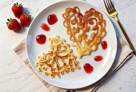 Фото шага рецепта Ажурные блины в форме сердца для романтического завтрака 191290 шаг 10