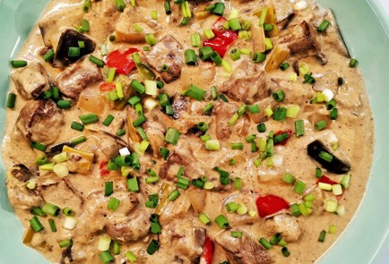 Фото шага рецепта Азу с телячьей печенью в сливках 153090 шаг 13  