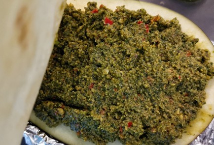 Фото шага рецепта Баклажан пармиджано запеченный целиком 152376 шаг 9  