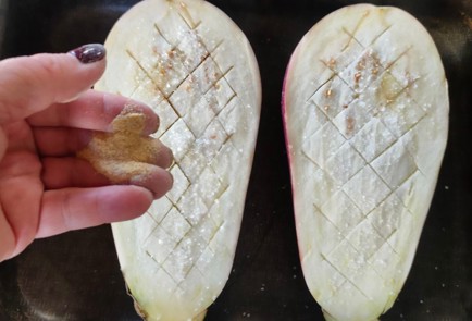 Фото шага рецепта Баклажаны запеченные с овощами и брынзой 174961 шаг 6