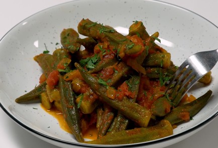 Фото шага рецепта Бамия на сковороде 151189 шаг 8  