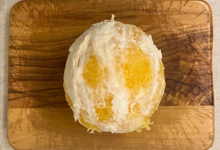 Фото шага рецепта Банановая паннакотта с морковноапельсиновым желе 191015 шаг 4  