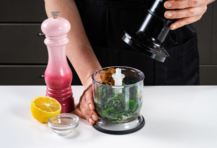 Фото шага рецепта Батат в духовке с овощами и зеленым соусом 191258 шаг 9  