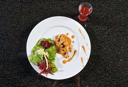 Фото шага рецепта Бефстроганов со свекольноземляничным гарниром 24290 шаг 8  