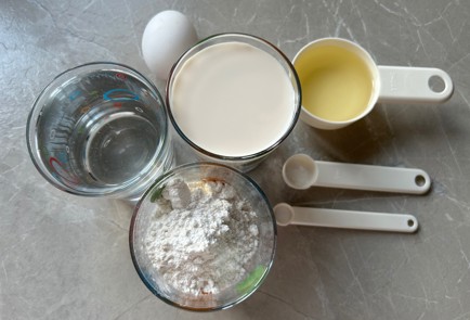 Фото шага рецепта Безглютеновые блины на крахмале 187301 шаг 1