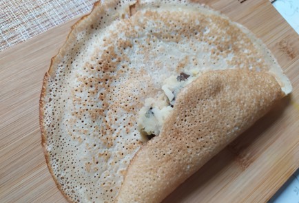 Фото шага рецепта Блинчики с картофелем и грибами 189971 шаг 8  