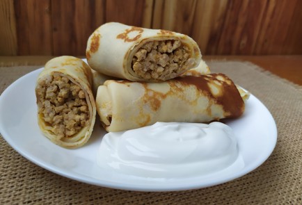 Фото шага рецепта Блинчики с мясом 188761 шаг 12