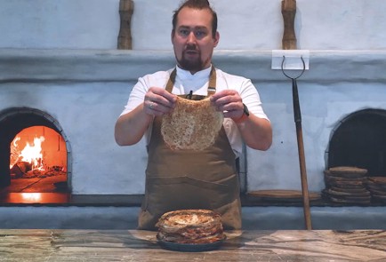 Фото шага рецепта Блины с дырочками от шефповара 191352 шаг 13  