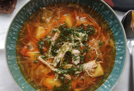 Фото шага рецепта Борщ с помидорами 173632 шаг 21  