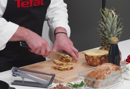 Фото шага рецепта Брускетта с ананасом на гриле и бурратой 187805 шаг 2  